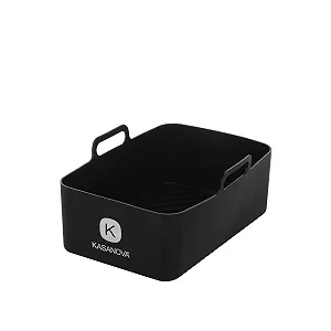 Силиконовая форма с ручками 19.5 x 13 x 7 см Черная - Фото 1