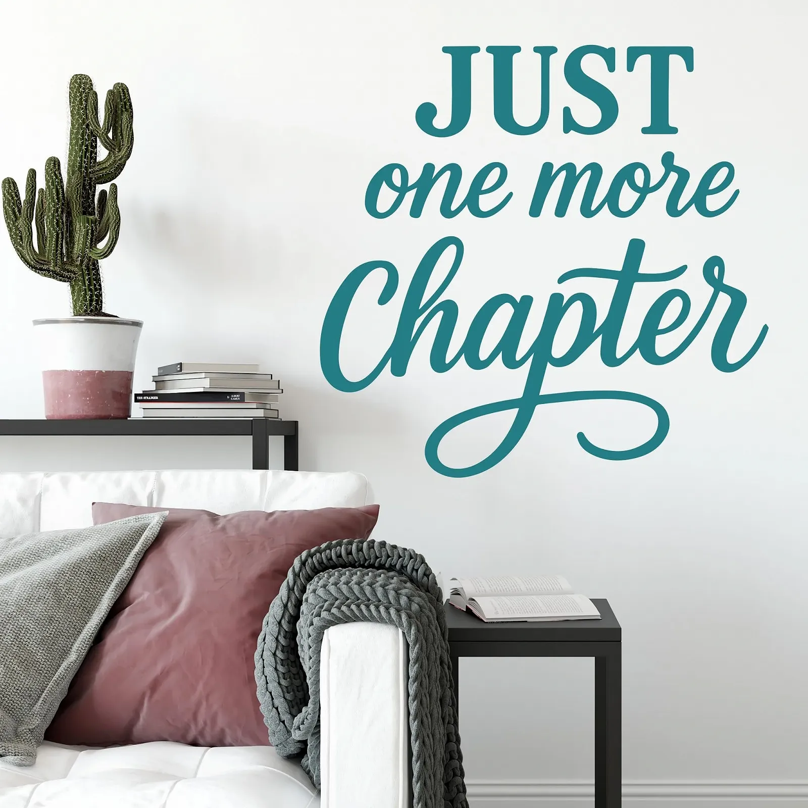 Наклейка на стіну Just One More Chapter 30 x 30 см Чорна, фото №2 Наклейка на стіну Just One More Chapter 30 x 30 см Чорна, фото №2