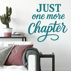 Наклейка на стіну Just One More Chapter 30 x 30 см Чорна synthetic.ua - Фото 1