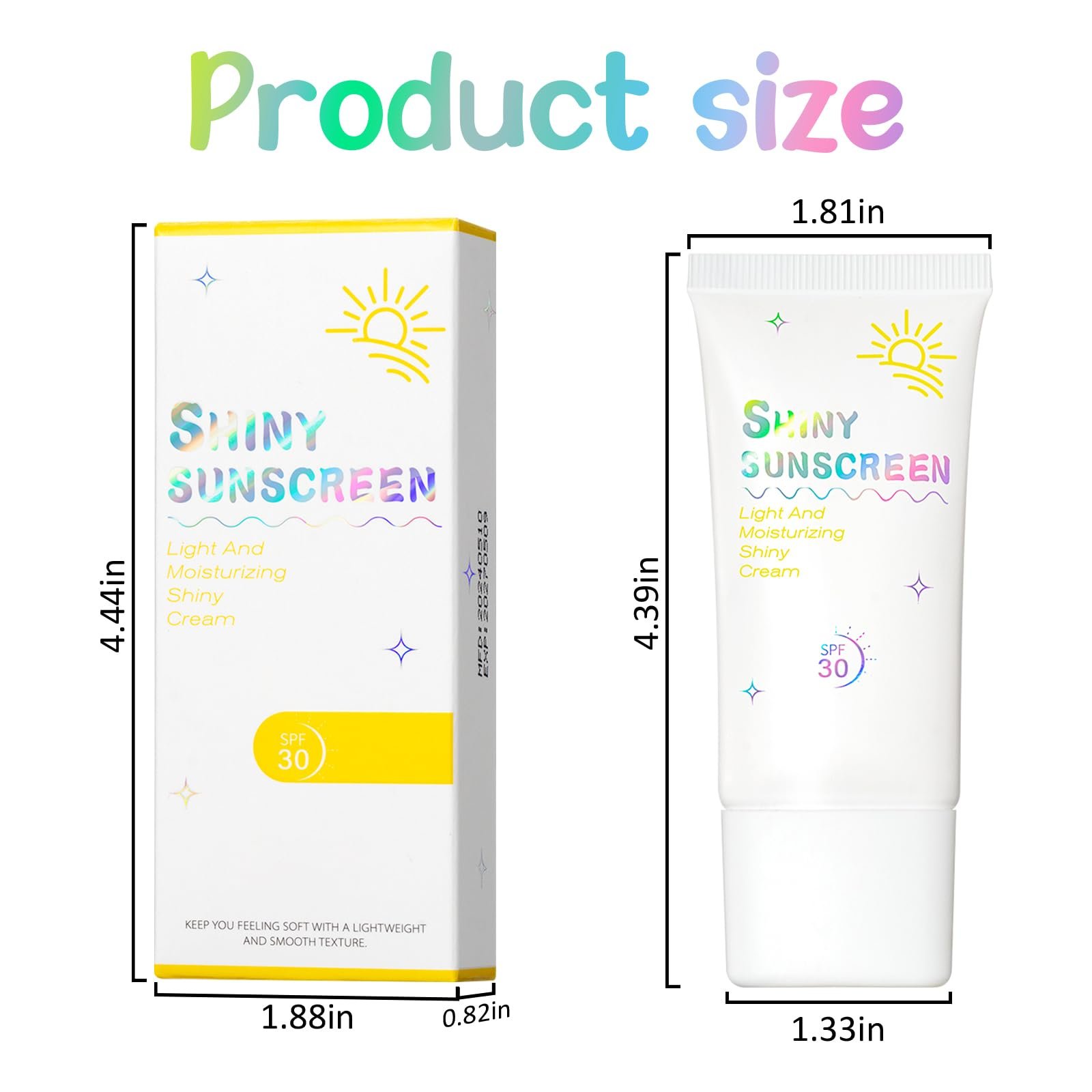 Солнцезащитный крем Prreal SPF 30 с блестками, перламутровый, осветляющий, мерцающий, увлажняющий, освежающий, сияющий, легкий, дышащий, не раздражающий кожу, фото №7