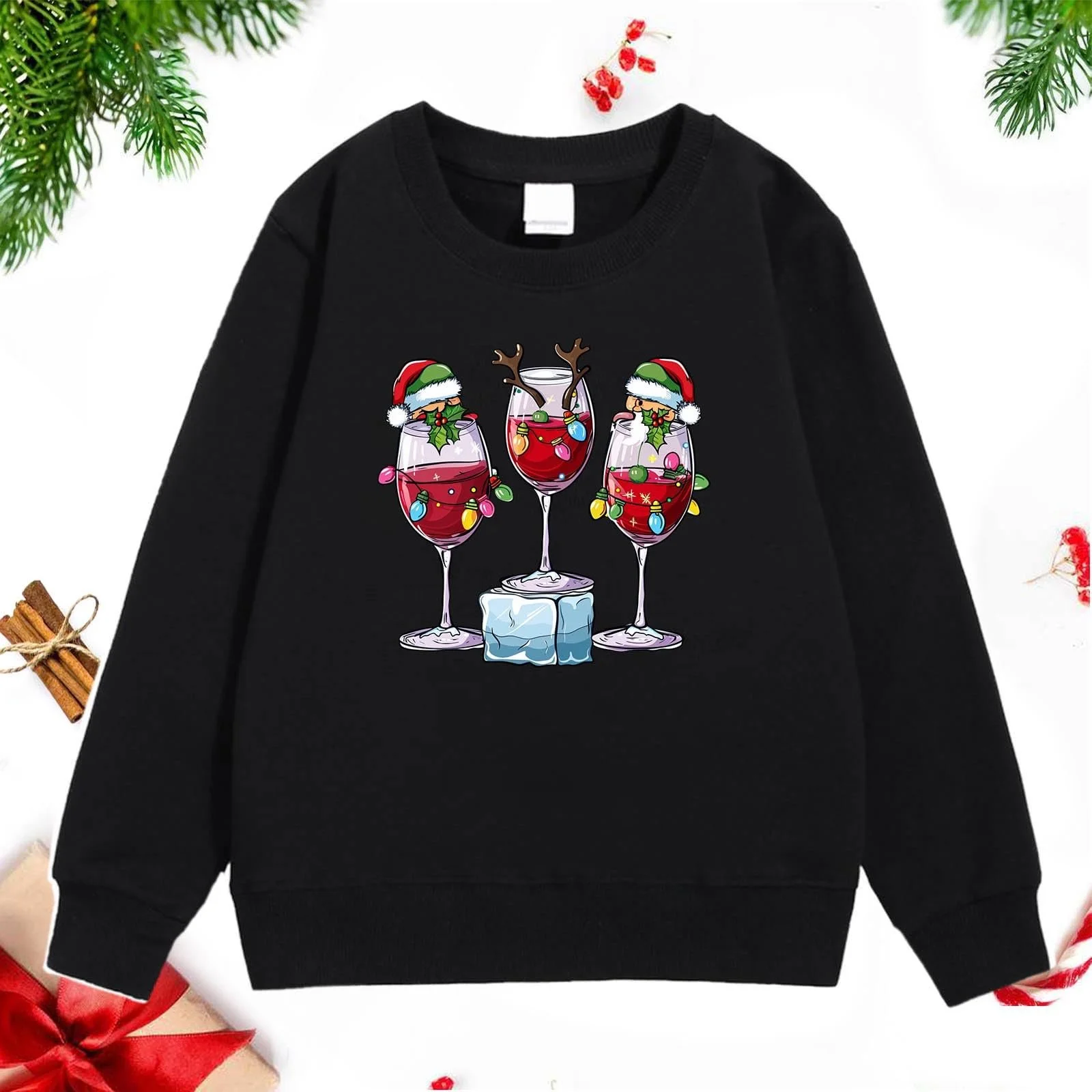 Рождественский свитер для мальчиков 152, детский осенне-зимний рождественский худи с принтом, фото №2