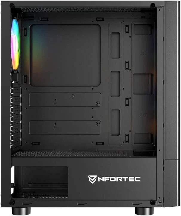 Корпус Nfortec Caelum / ATX / 3x120mm RGB / Glass / без БЖ / Чорний, фото №4 Корпус Nfortec Caelum / ATX / 3x120mm RGB / Glass / без БЖ / Чорний, фото №4