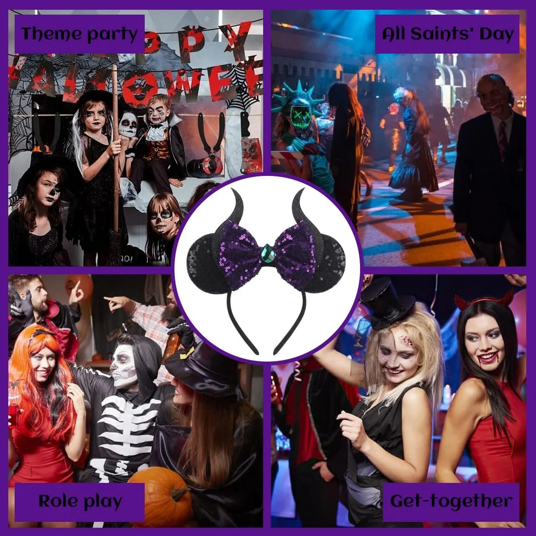 Обруч для волосся Вушка на Хелловін, фото №6 Обруч для волосся Вушка на Хелловін, фото №6