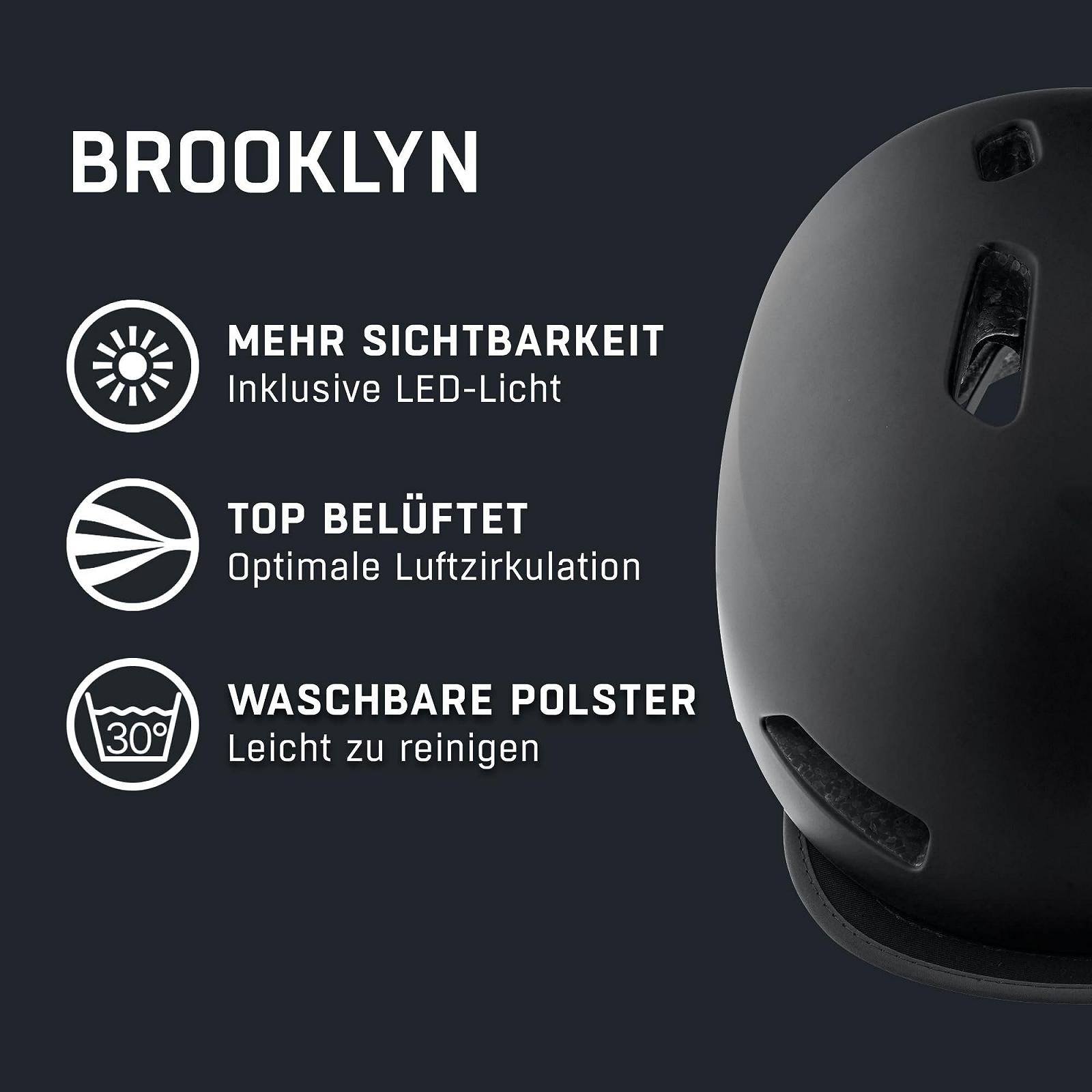 Шолом велосипедний Alpina Brooklyn Unisex, матовий чорний, фото №2