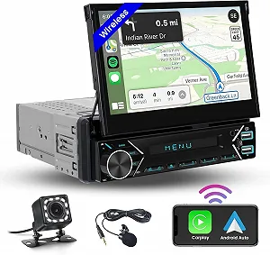 Купити Автомагнітола Hikity / 7" / Сенсорна / Apple CarPlay / Android Auto / Bluetooth / USB / AUX / 1DIN - Фото 1 Автомагнітола Hikity / 7" / Сенсорна / Apple CarPlay / Android Auto / Bluetooth / USB / AUX / 1DIN - Фото 1
