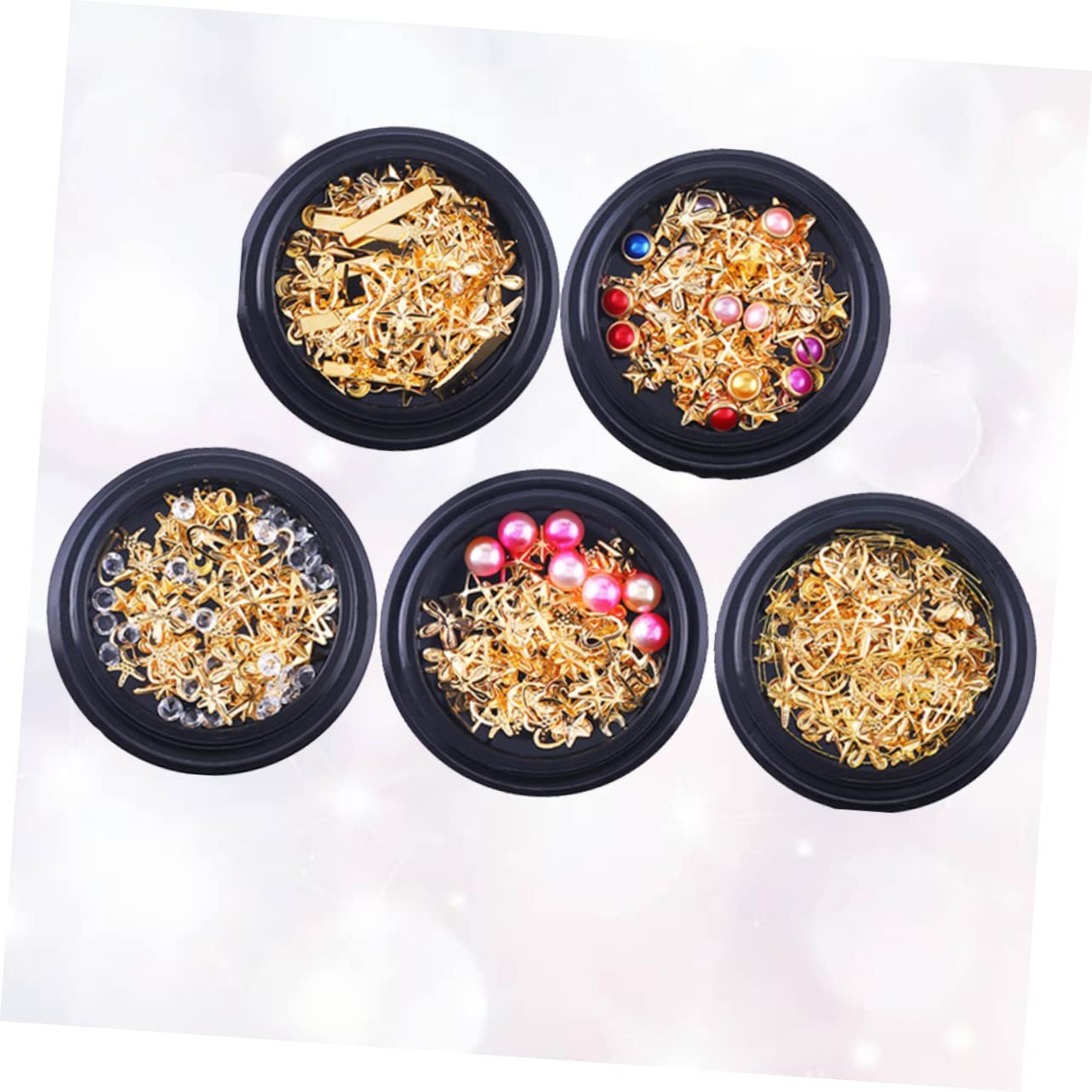 Прикраси для нігтів WOONEKY,золоті, фото №7