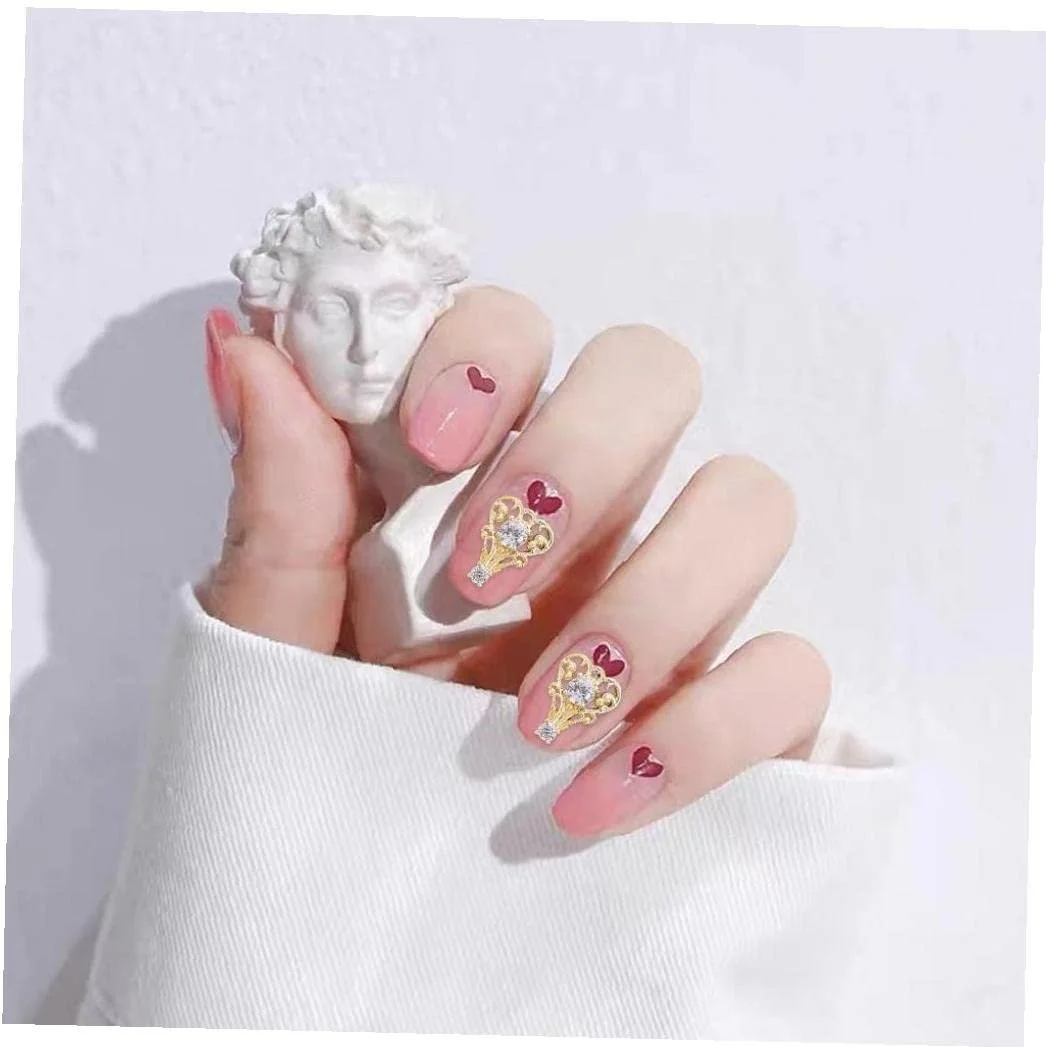 Прикраса для нігтів з кристалами стрази, плоскі намистини, фото №5