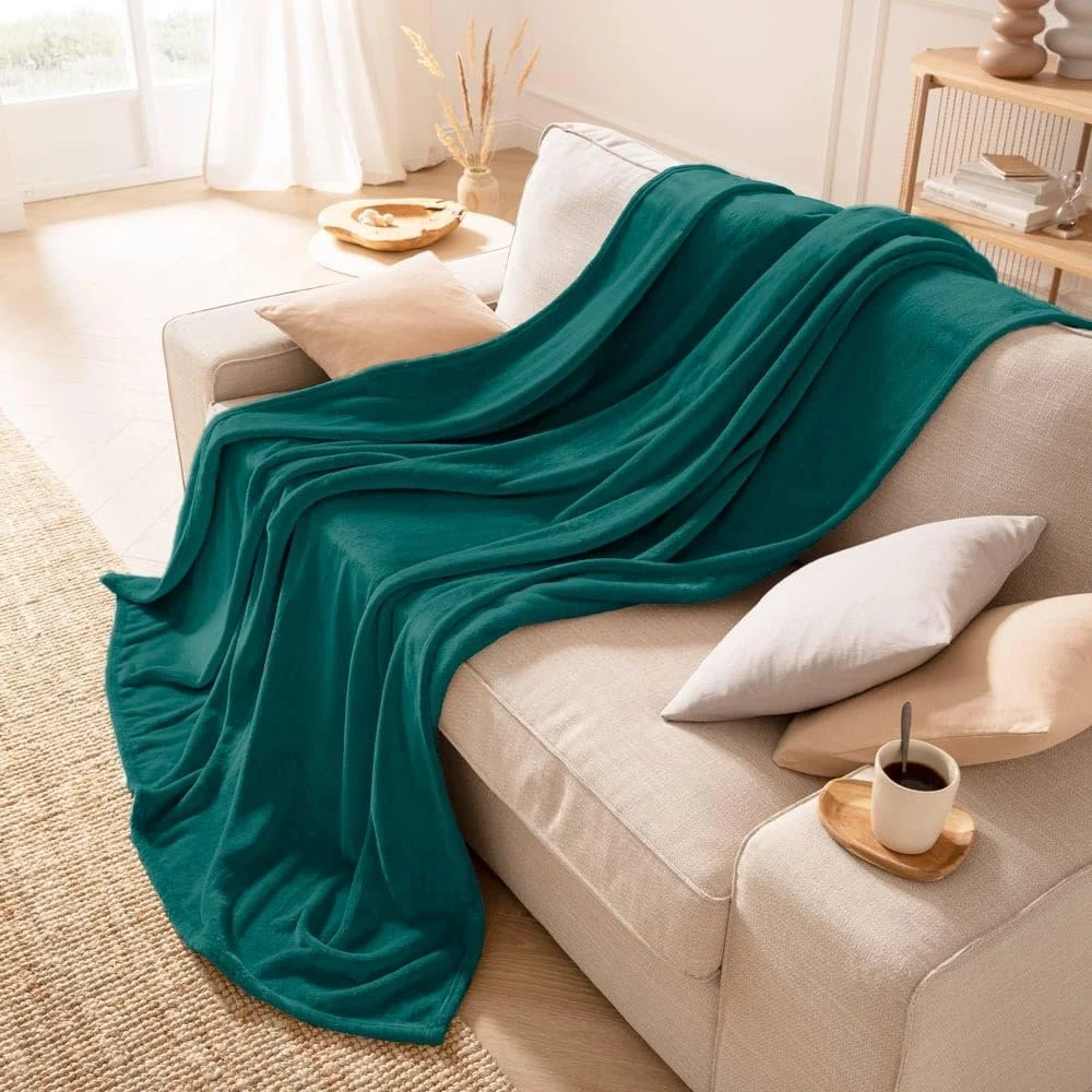 Покривало ESTELLA Polar Fleece Cyan Мікрофібра Фланель 150 x 200 см, фото №4