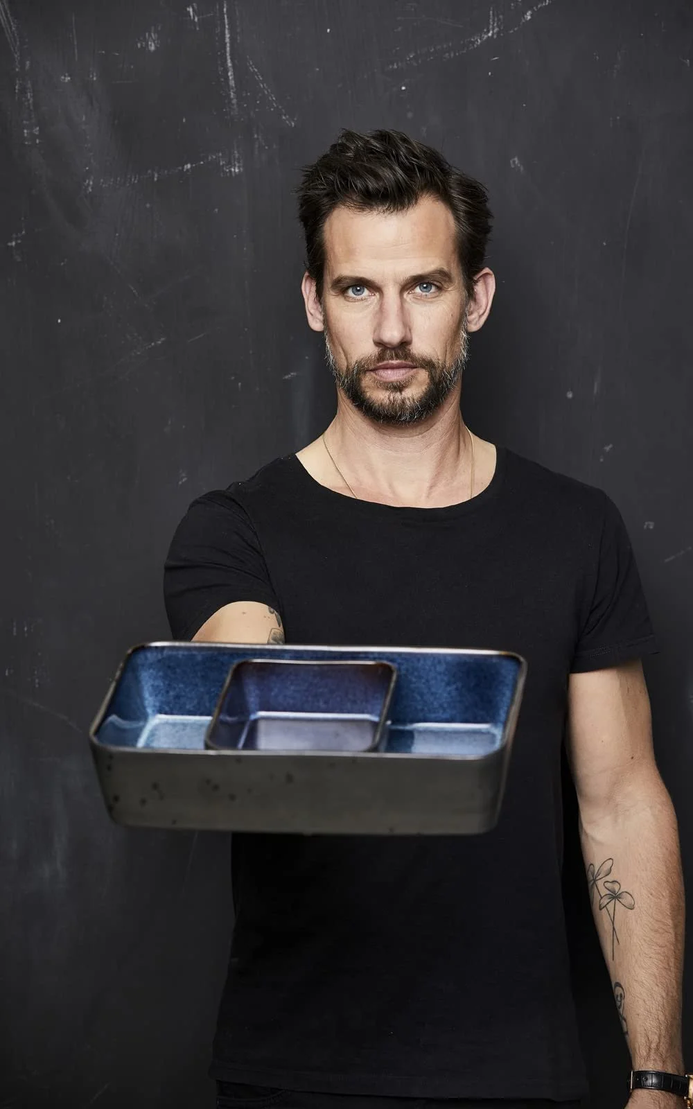 Прямоугольная форма для лазаньи BITZ керамика 19 x 14 x 6 см Черно-синяя, фото №7