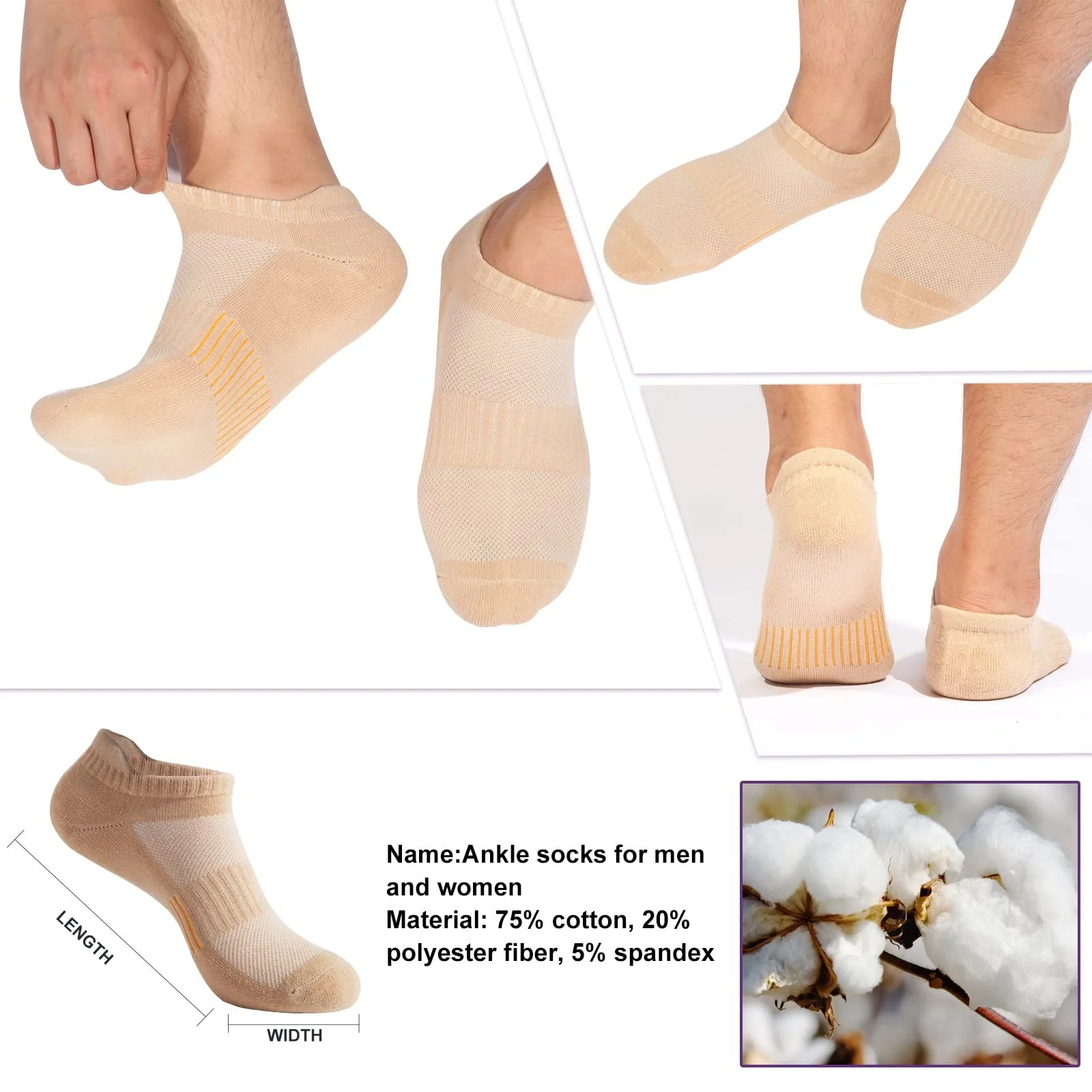 Жіночі шкарпетки Тип Спортивні шкарпетки Розмір 35-38 39-42 Бавовна, фото №5