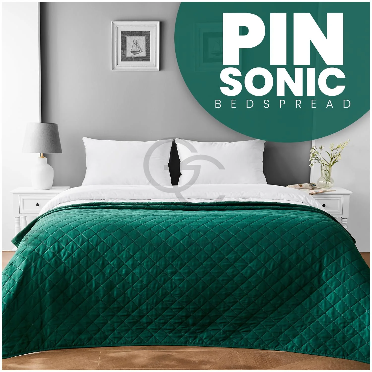 Покривало GC GAVENO CAVAILIA Pinsonic стьобане Легке покривало Велика кушетка ліжко Зелений 150x200см, фото №5