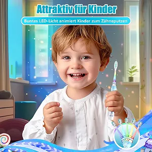 Електрична дитяча звукова зубна щітка з таймером та LED-підсвічуванням Multicolor synthetic.ua - Фото 1