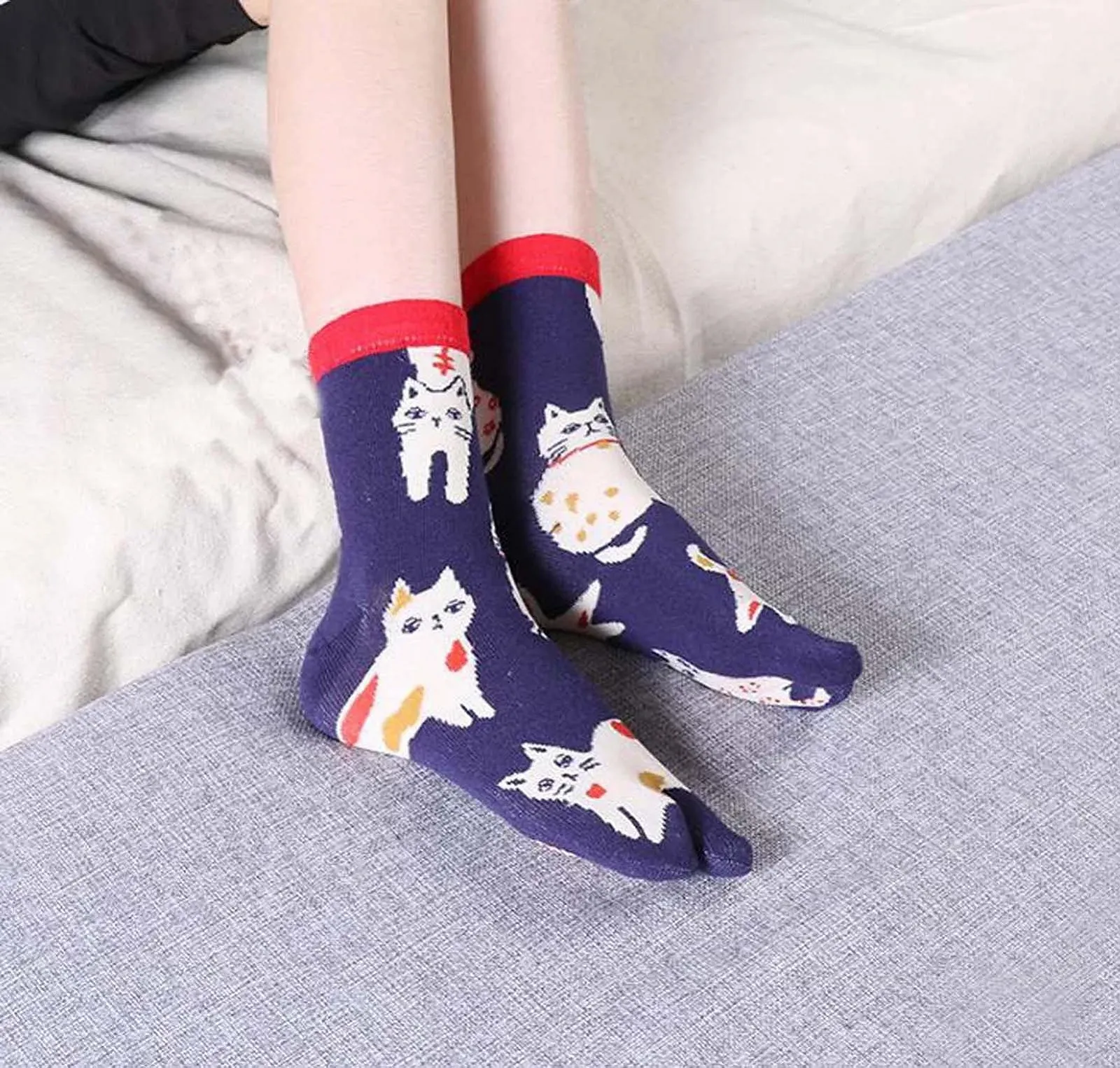 Шкарпетки Fendawn Strive Японські з двома пальцями Бавовняні Шкарпетки для косплею, 4 пари, фото №5 Шкарпетки Fendawn Strive Японські з двома пальцями Бавовняні Шкарпетки для косплею, 4 пари, фото №5