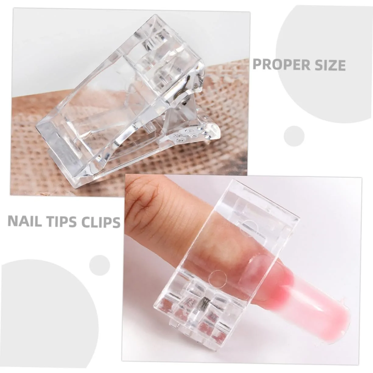 Клипсы для ногтей PACKOVE для быстрого дизайна ногтей, 40 шт, многоразовые, фото №3