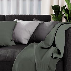 Покривало Бавовняне Soleil d'ocre Adele Однотонний Хакі 180 x 220 см synthetic.ua - Фото 1