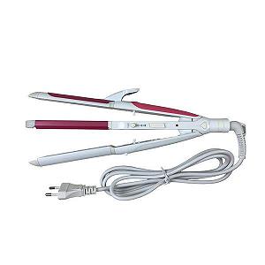 Плойка-утюжок-гофре Kemei JB-KM-2208 3в1 Розовая - Фото 1