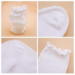 Носки с рюшами GETRICH Хлопковые носки с рюшами Женские Белый/Черный Размер 35-42 synthetic.ua - Фото 1