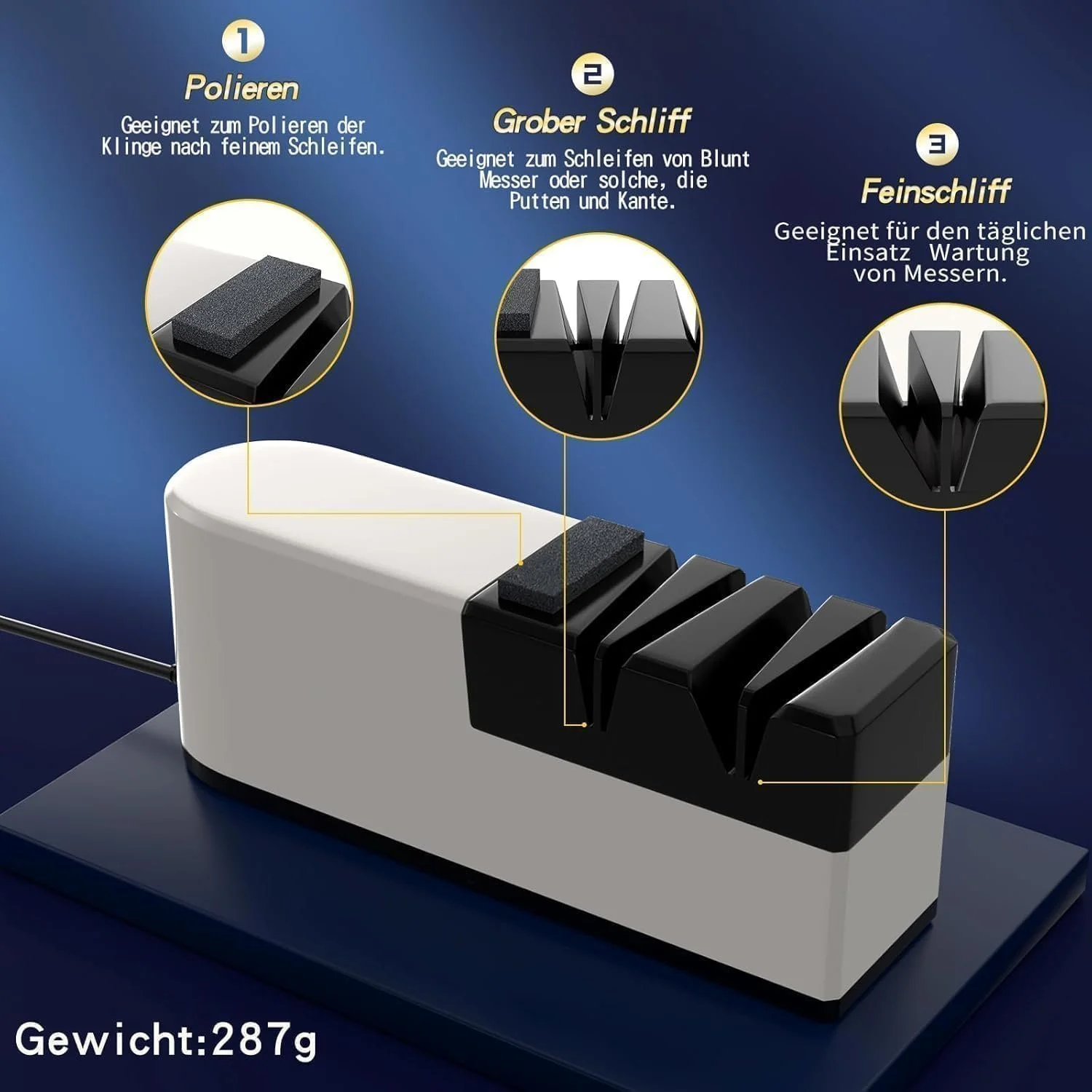 Електрична Точило для ножів FU7 5-в-1 алмазна, фото №4