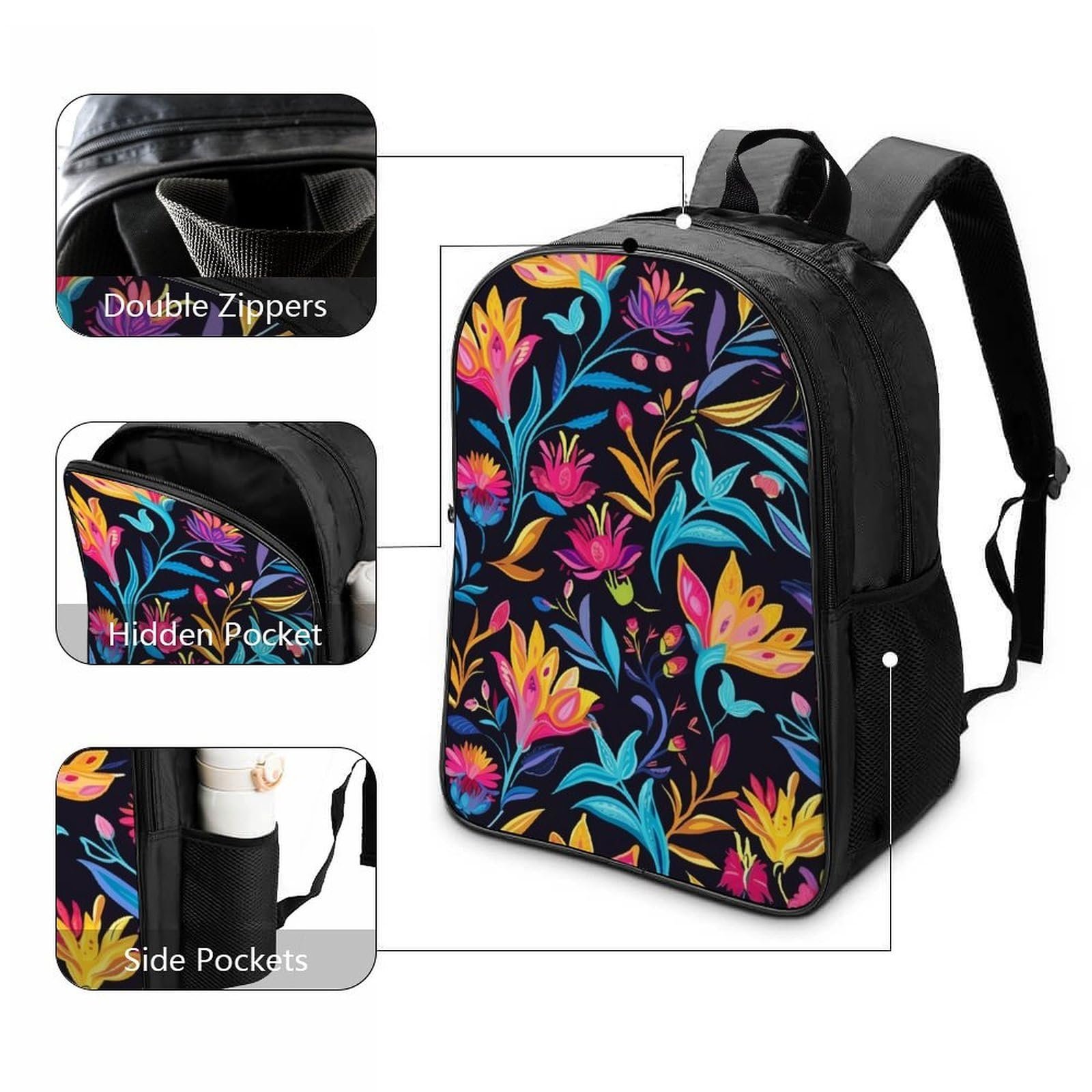 Школьный рюкзак MXRMXR Flower 40x28x16см, фото №3