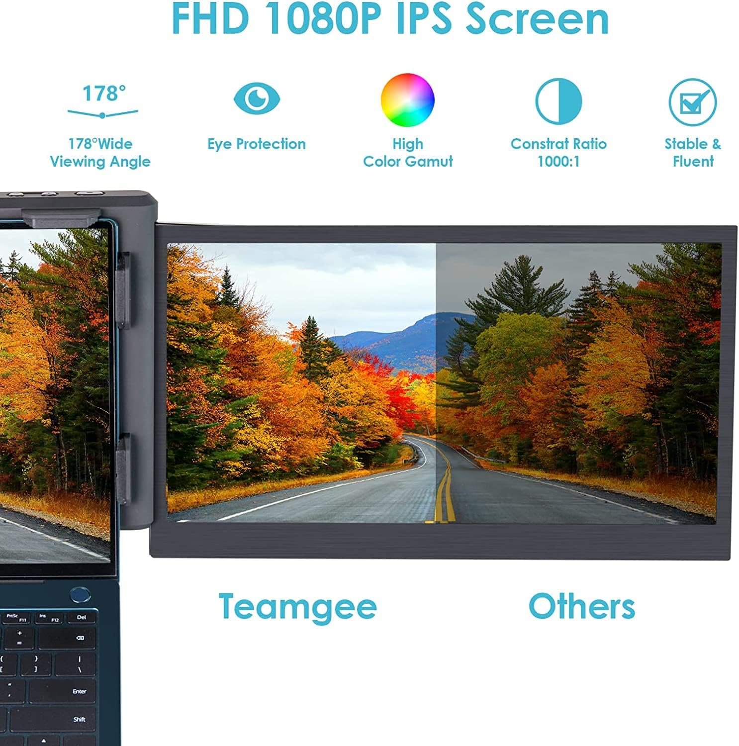 Монітор портативний 13.3" Teamgee P2 PRO Full HD IPS 60 Гц, фото №2
