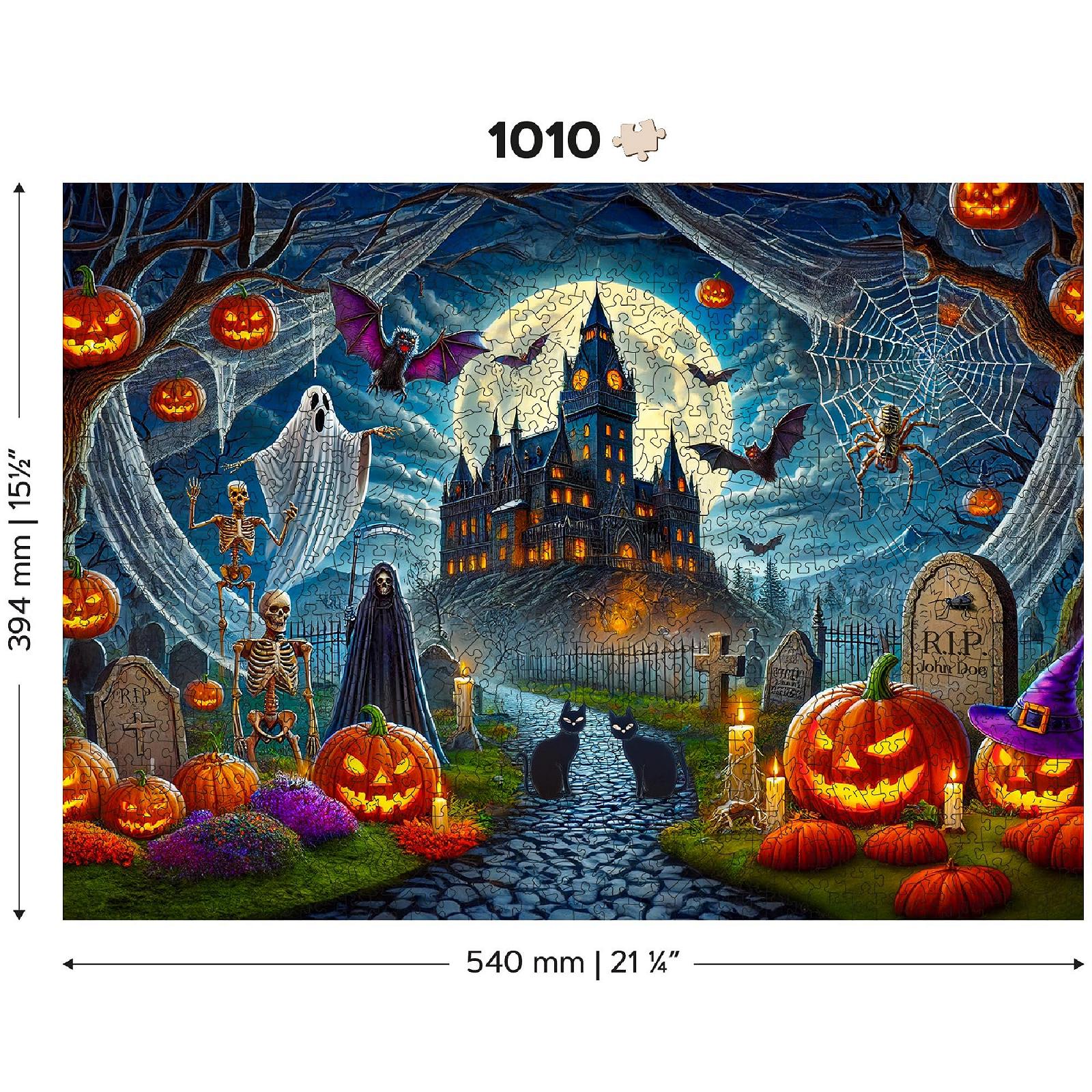Дерев'яний пазл WOODEN.CITY Halloween 1000 деталей 54 x 39.4 cm, фото №4