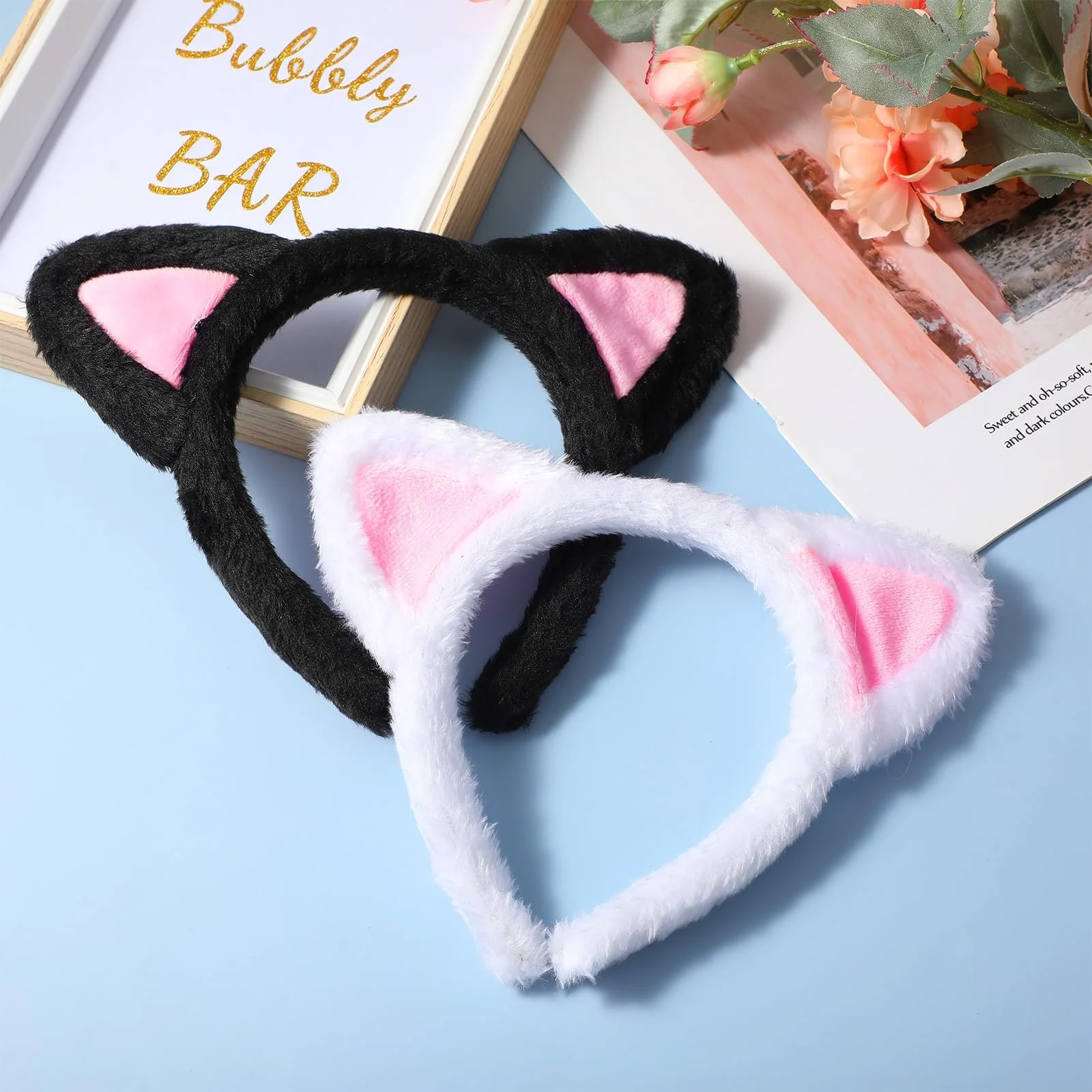 Набір обручів на голову з котячими вушками (2 шт.), фото №3 Набір обручів на голову з котячими вушками (2 шт.), фото №3