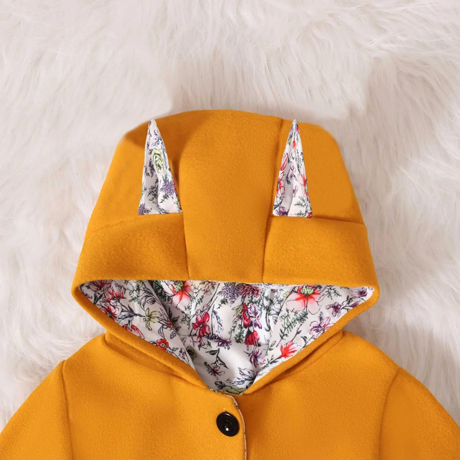 Пуховик для дівчинки - Тепле дизайнерське пальто на ґудзиках, фото №4 Пуховик для дівчинки - Тепле дизайнерське пальто на ґудзиках, фото №4