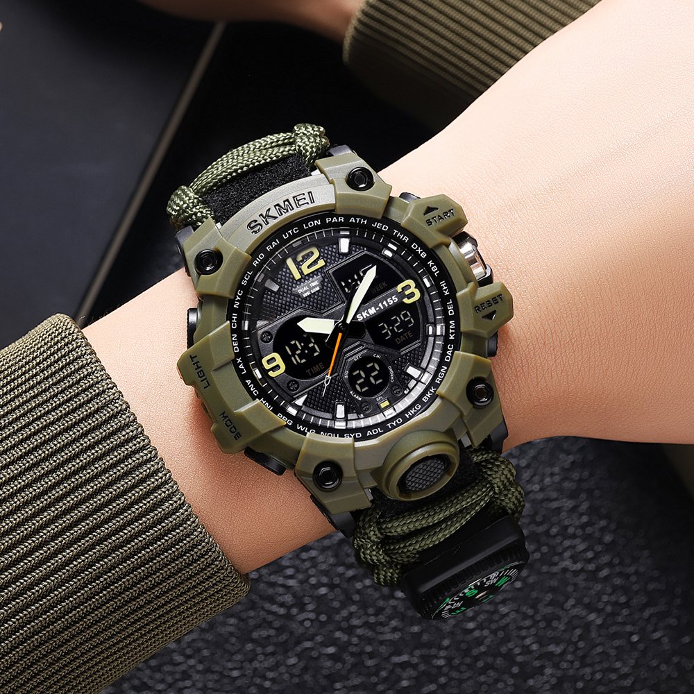Годинник Skmei 1155BNAG Army Green, фото №6