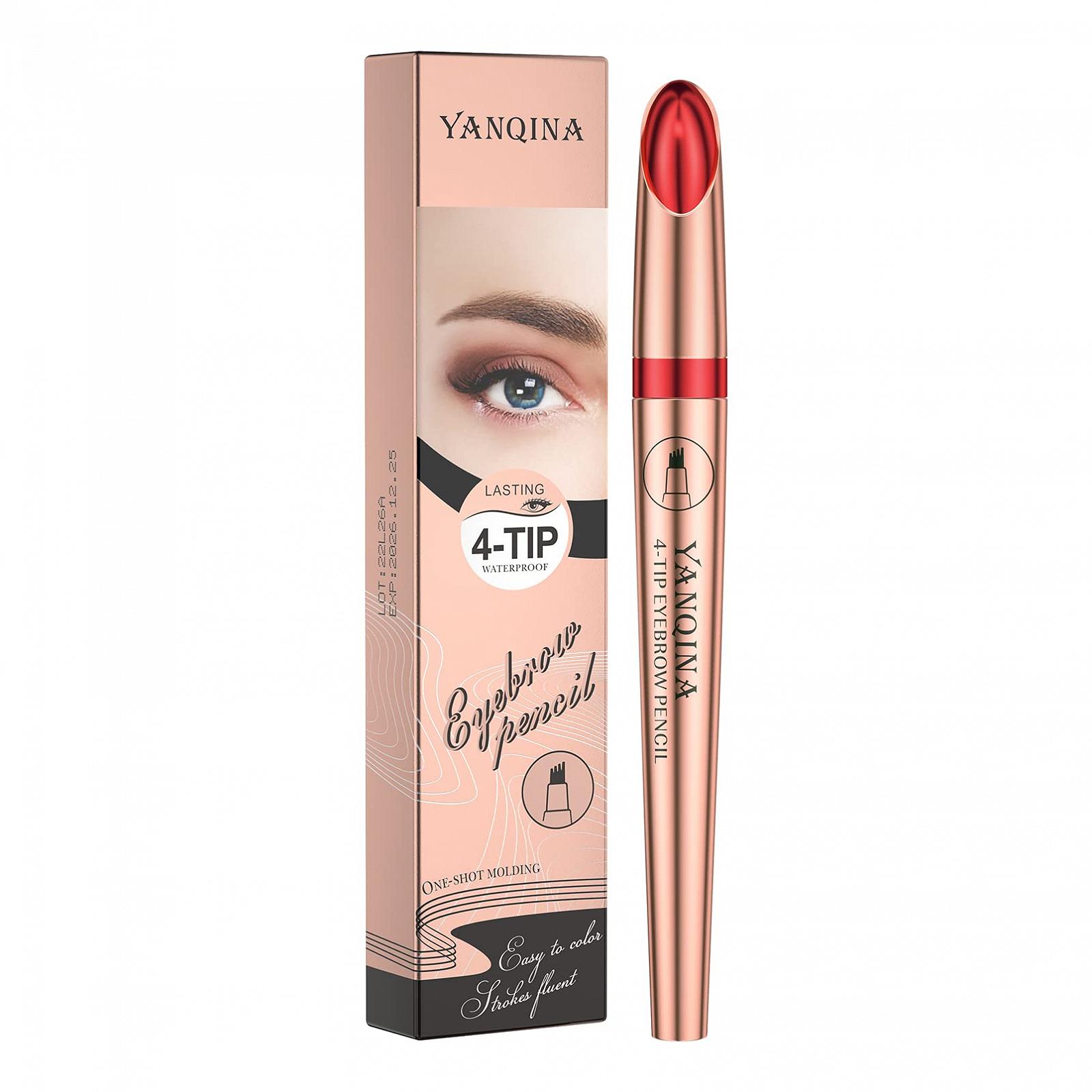 Олівець для брів Anifer Liquid Microblading 4-Point Fork Tip Водостійкий Тривалість Чорний, фото №2