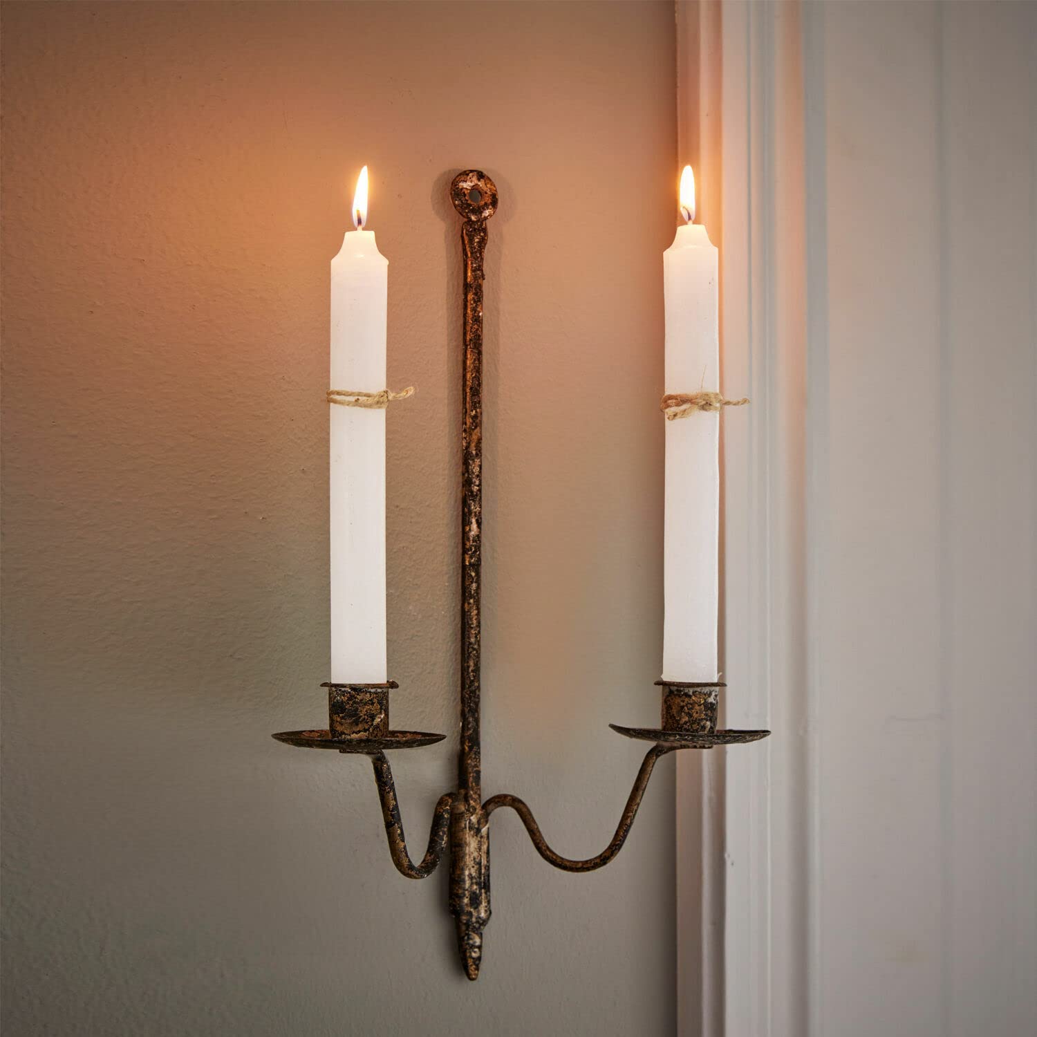 Настенный подсвечник Loberon Gaétan Античная отделка Исторический вид Ностальгический шарм Декоративное освещение Железо Античный черный, фото №3