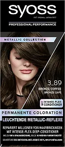 Краска Syoss Color Metallic Collection 3-89 Bronze Coffee (3 x 115 мл) Бронзовый Кофе synthetic.ua - Фото 1