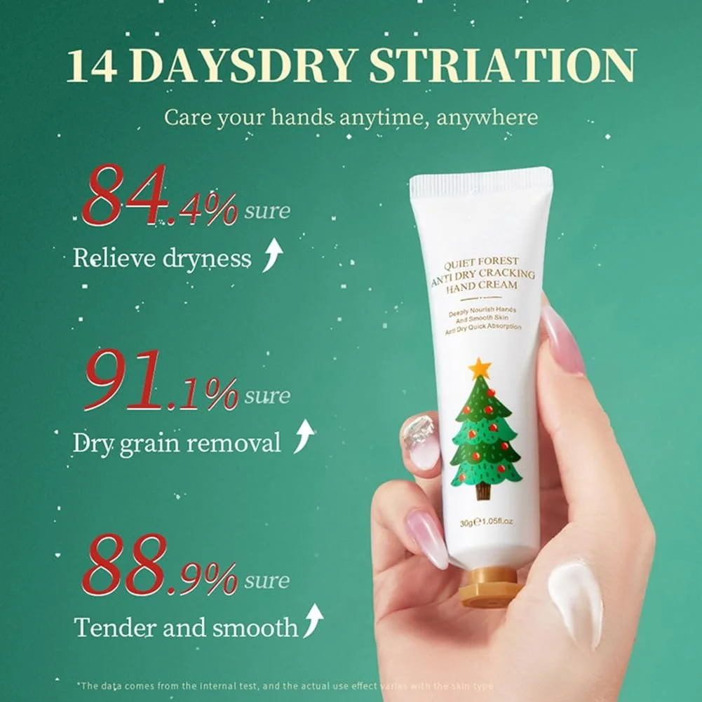 Набір різдвяних кремів для рук Mini, набір міні-кремів для рук, 5 шт, фото №5