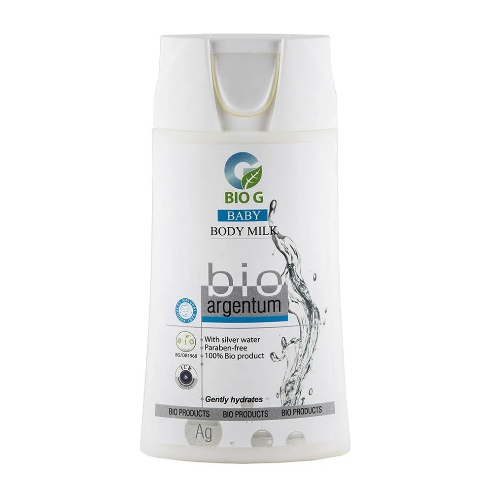 Увлажняющее средство для тела Bio G Natural Baby (молоко) с коллоидным серебром, без парабенов, 200 мл, фото №1