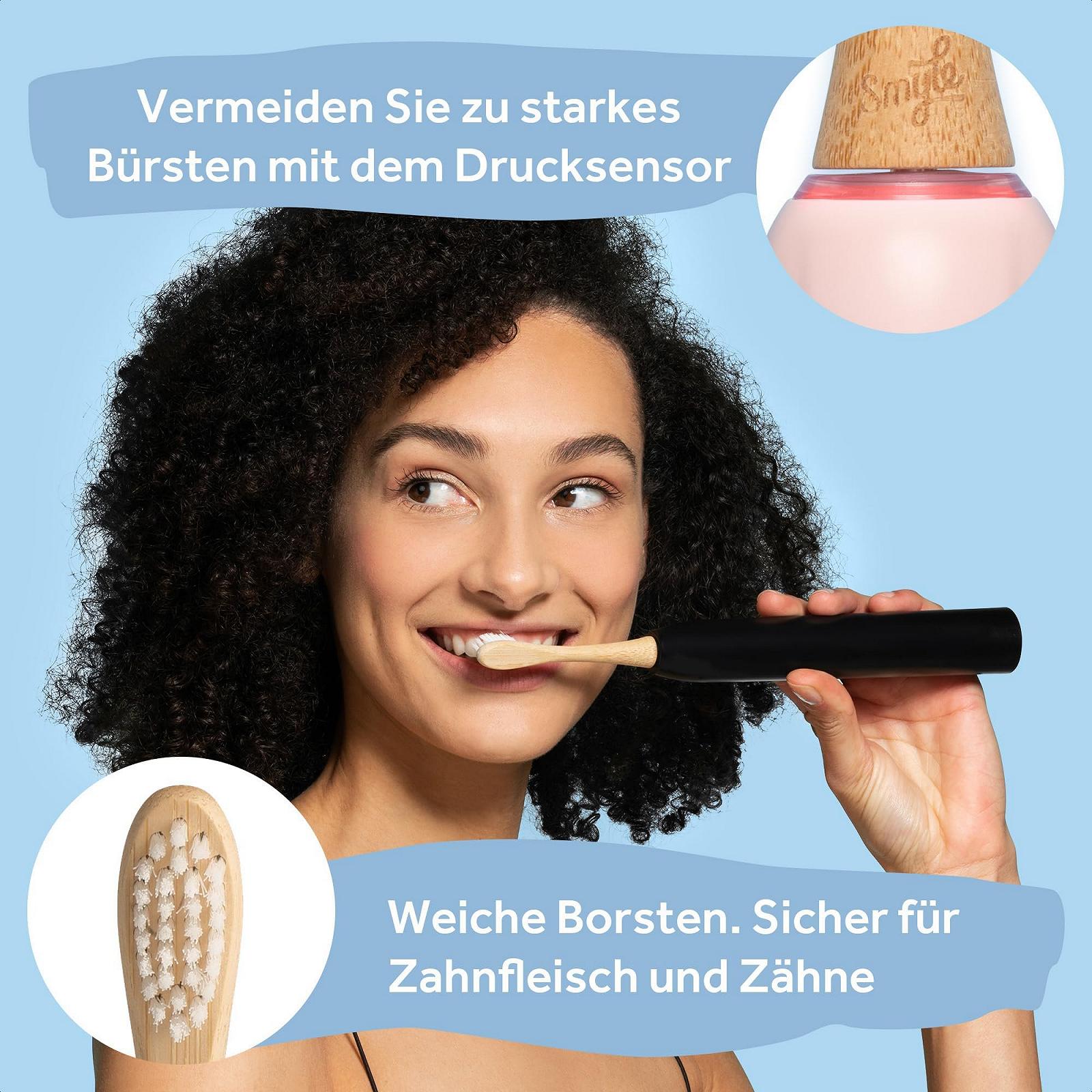 Електрична звукова зубна щітка Smyle Sonic з датчиком 5 режимів Ніжно-рожевий, фото №5