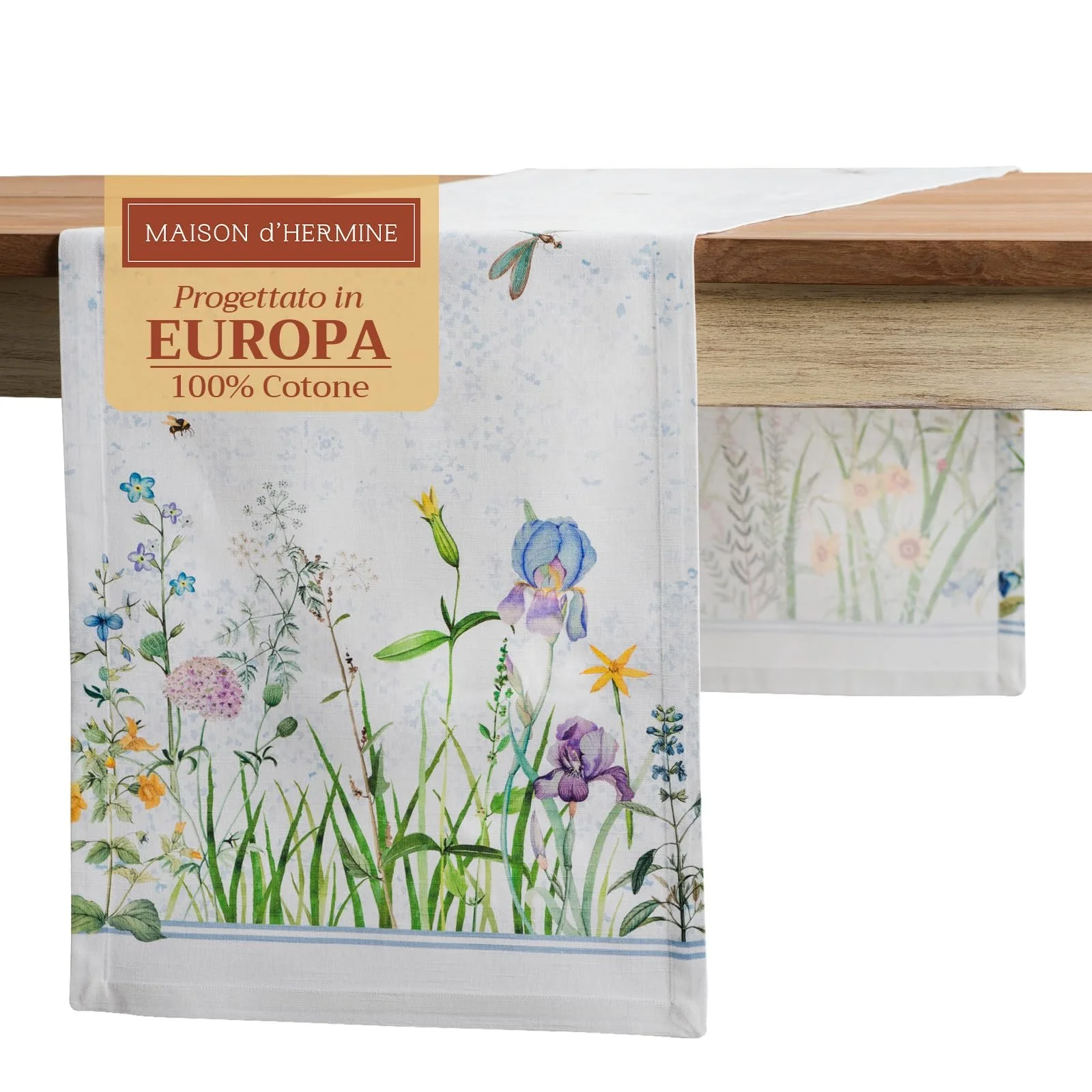 Ранер на стіл Maison d' Hermine Fleurs De Mai Spring/Summer 100% бавовна 50 см x 150 см, фото №1 Ранер на стіл Maison d' Hermine Fleurs De Mai Spring/Summer 100% бавовна 50 см x 150 см, фото №1