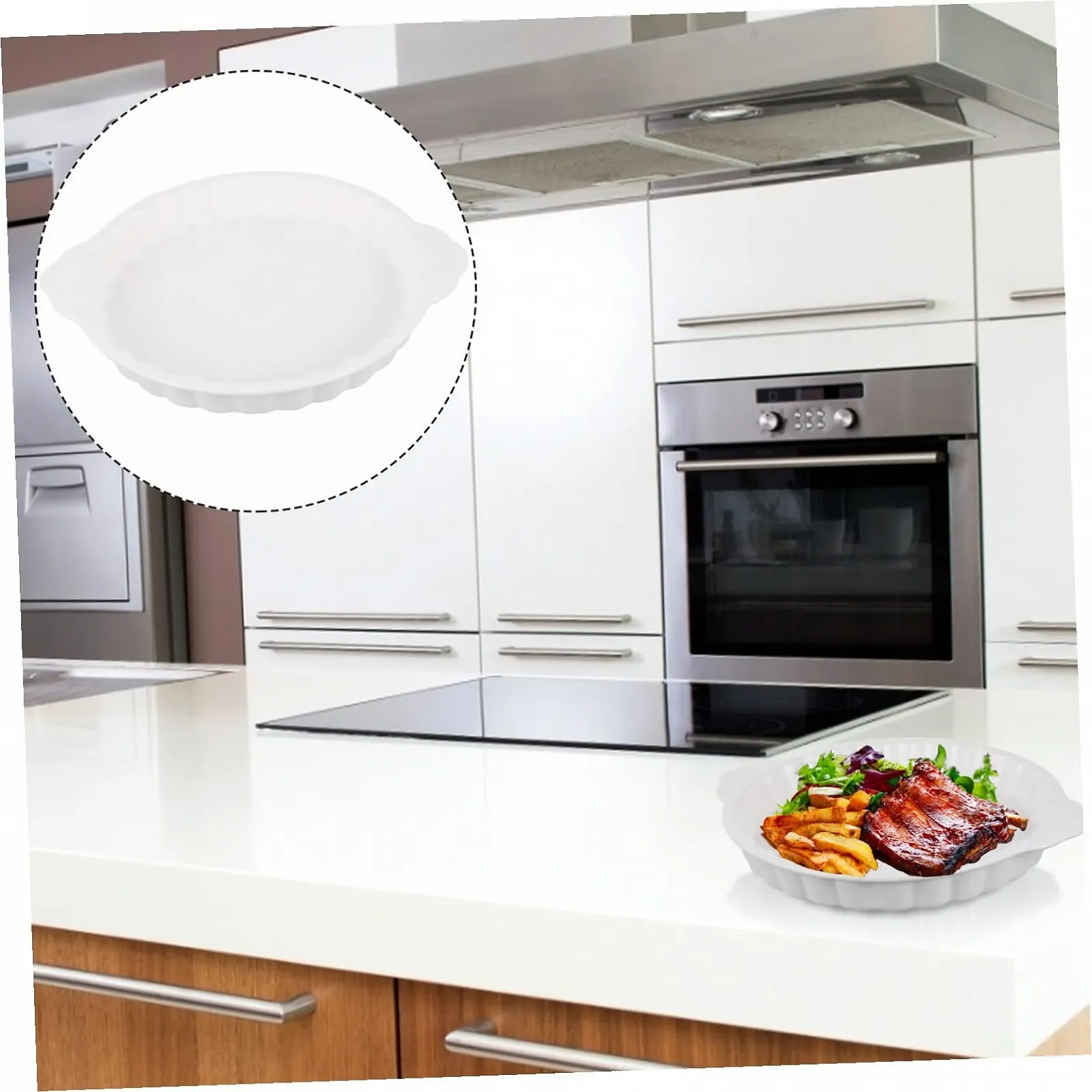 Форма для запікання VALICLUD керамічна кругла з ручками термостійка, фото №8 Форма для запікання VALICLUD керамічна кругла з ручками термостійка, фото №8