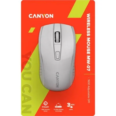 Мышка Canyon MW-7 Wireless White (CNE-CMSW07W), фото №6