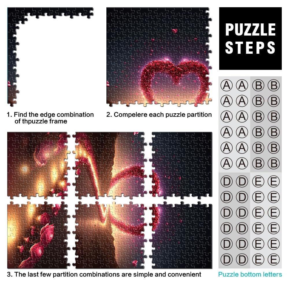 Пазл Серце на пляжі 1000 деталей картонний 26 x 38 см, фото №2