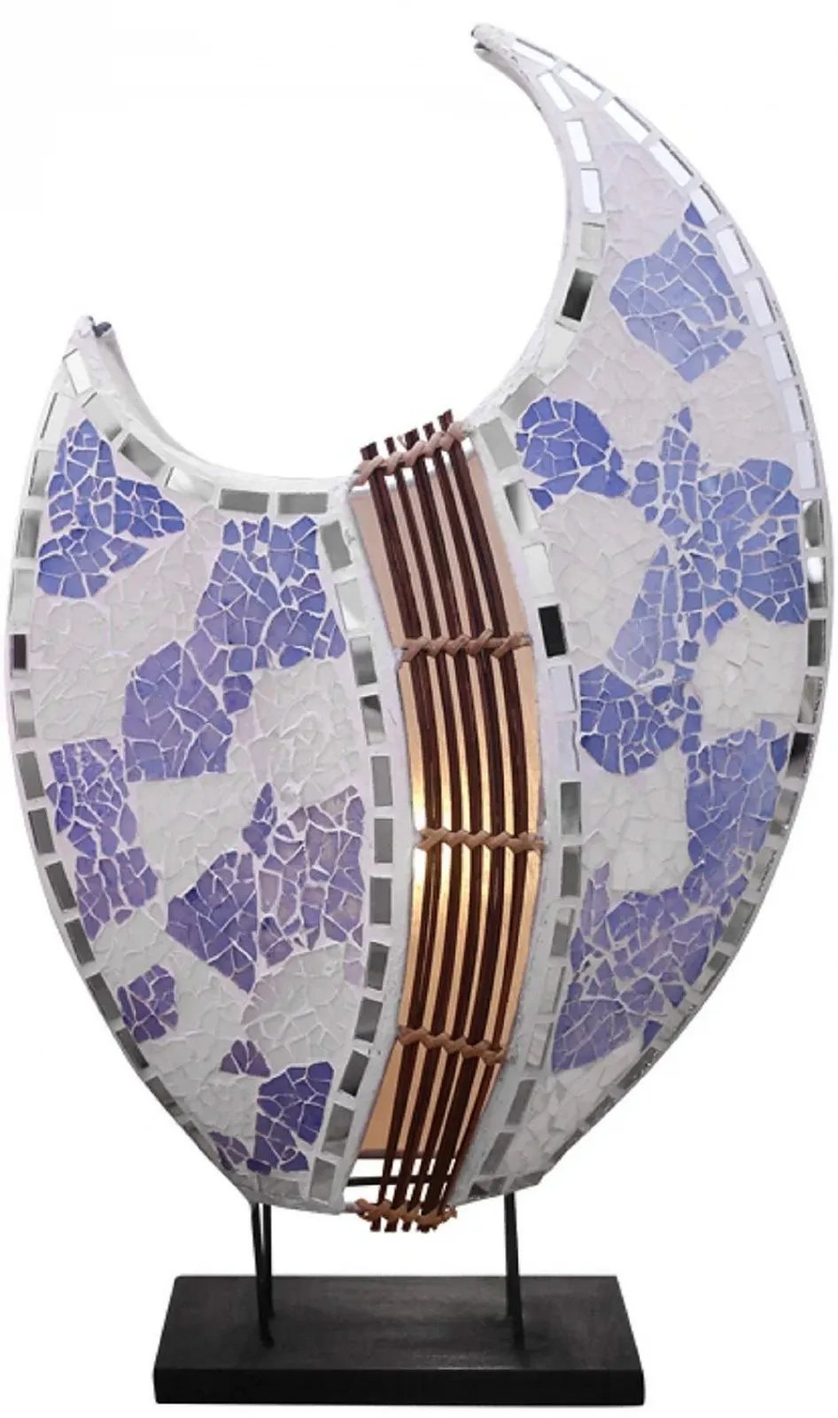 Настільна лампа Lorena Овальна, натуральний матеріал, мозаїка, висота 30 см або 40 см, фото №1