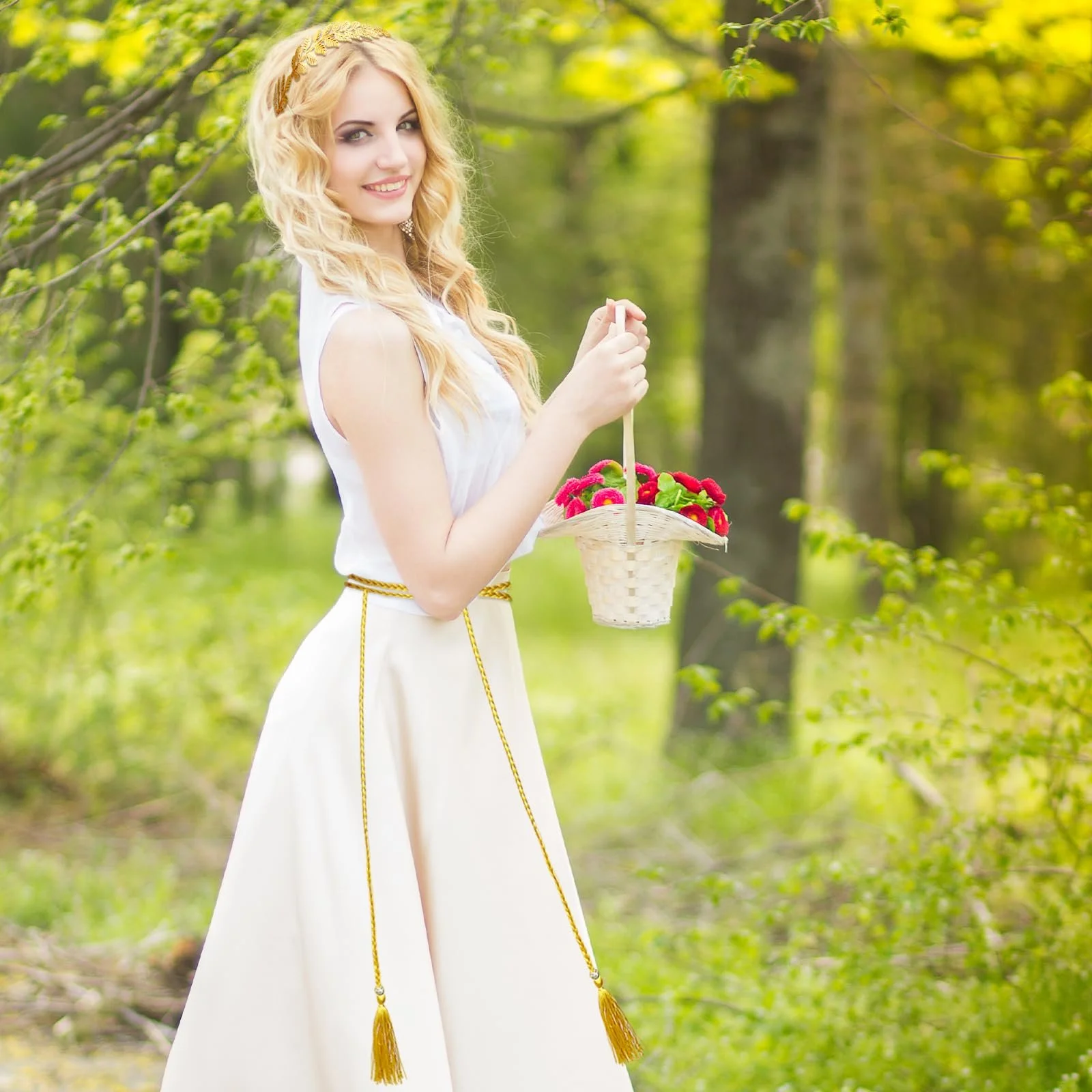 Обруч на голову Богемна Золотий Листок (Золотий, One Size) 2 шт, фото №7