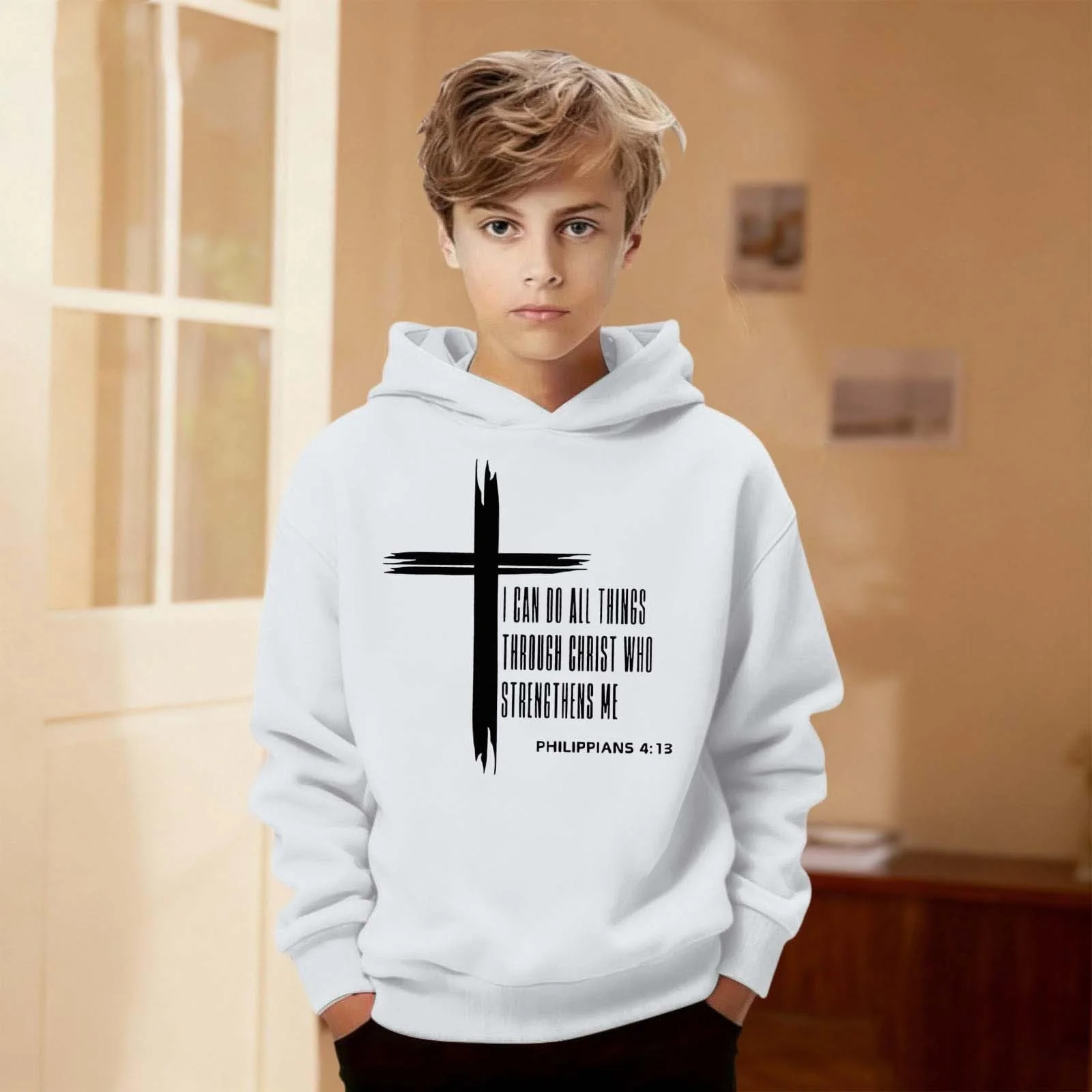 Пуловер с принтом 67 Толстовка для мальчиков, Девочек Теплый Зимний Худи, Пуловер, Толстовка с капюшоном Мягкая Детская одежда Спортивная куртка Пушистый пуловер Essentials Детская Спортивная куртка, фото №3