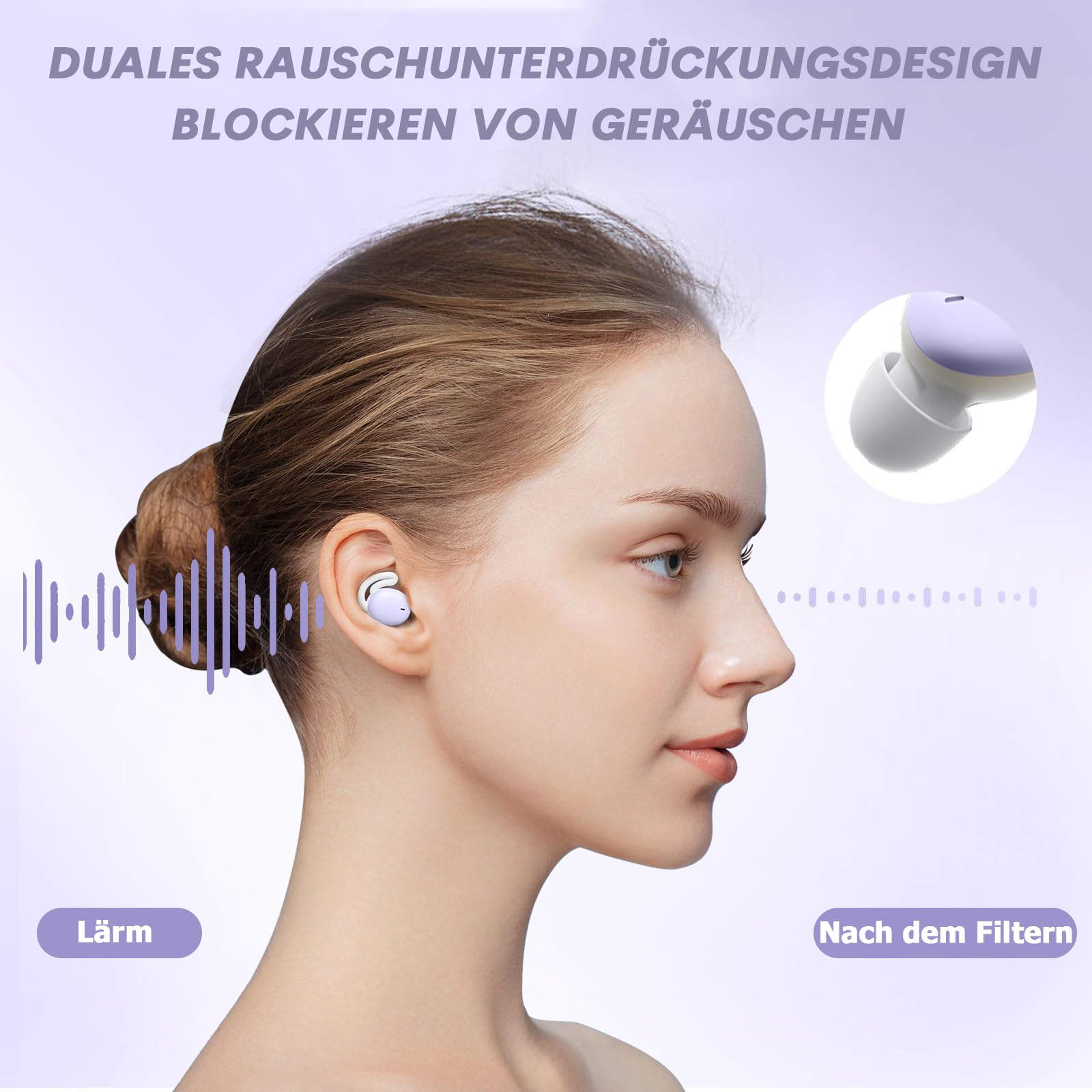 Навушники Bluetooth Бездротові для сну для бокових сплячих з шумозаглушенням, фото №4