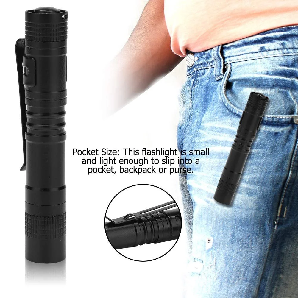 LED Міні-ліхтарик надяскравий для надзвичайних ситуацій на природі, для піших прогулянок, кемпінгу, з алюмінієвого сплаву, фото №8