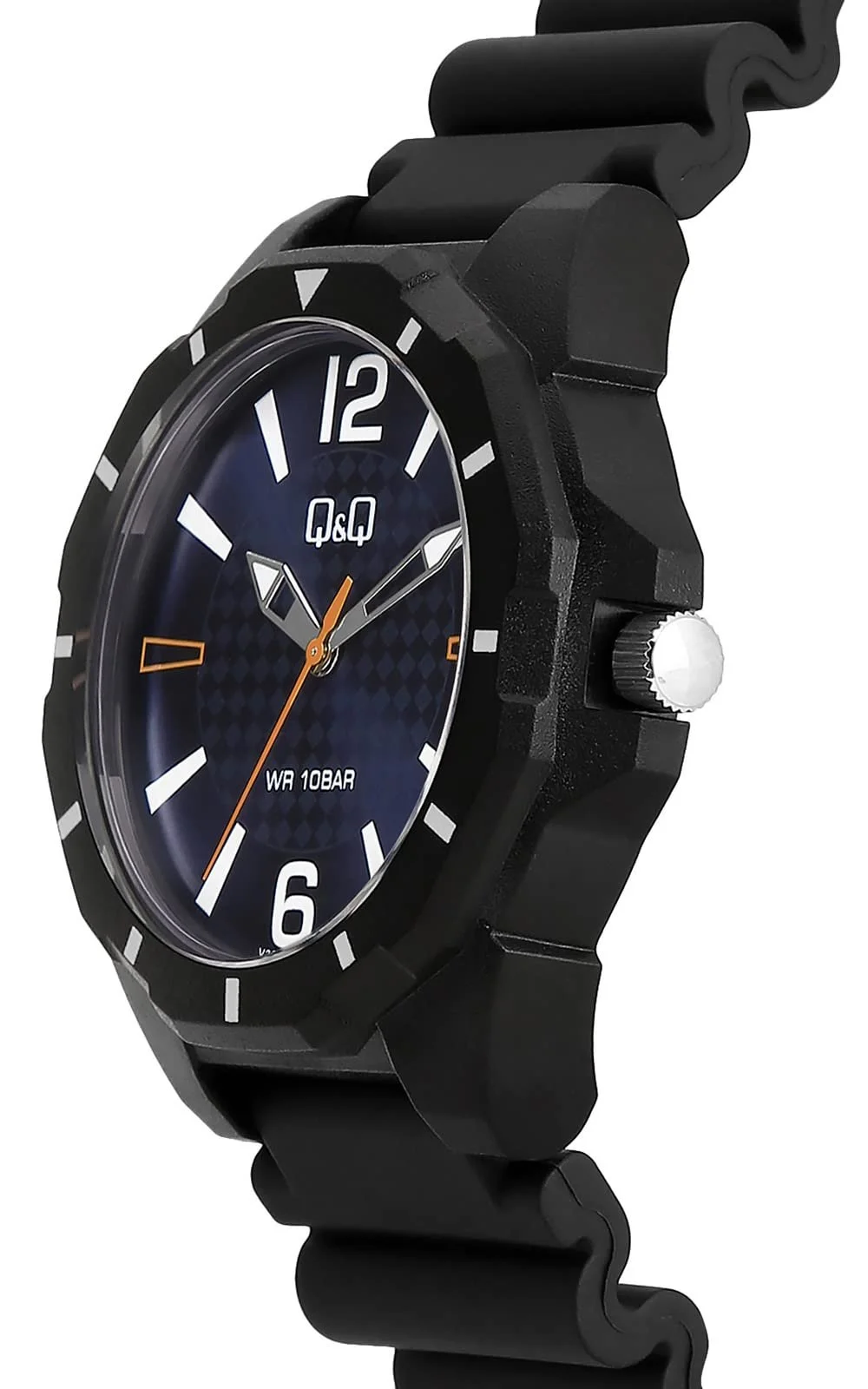 Годинник Чоловічий Q&Q Силіконовий З Пряжкою 10 Bar Чорний Аналоговий Кварцовий, фото №4