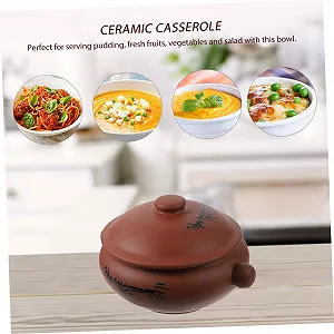 Кастрюля-керамический горшок NOLITOY термостойкая для тушения и медленного приготовления synthetic.ua - Фото 1