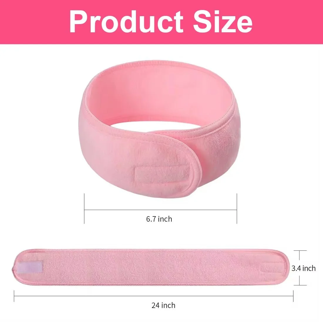 Пов'язка на голову Spa регульована для вмивання макіяжу, фото №2 Пов'язка на голову Spa регульована для вмивання макіяжу, фото №2