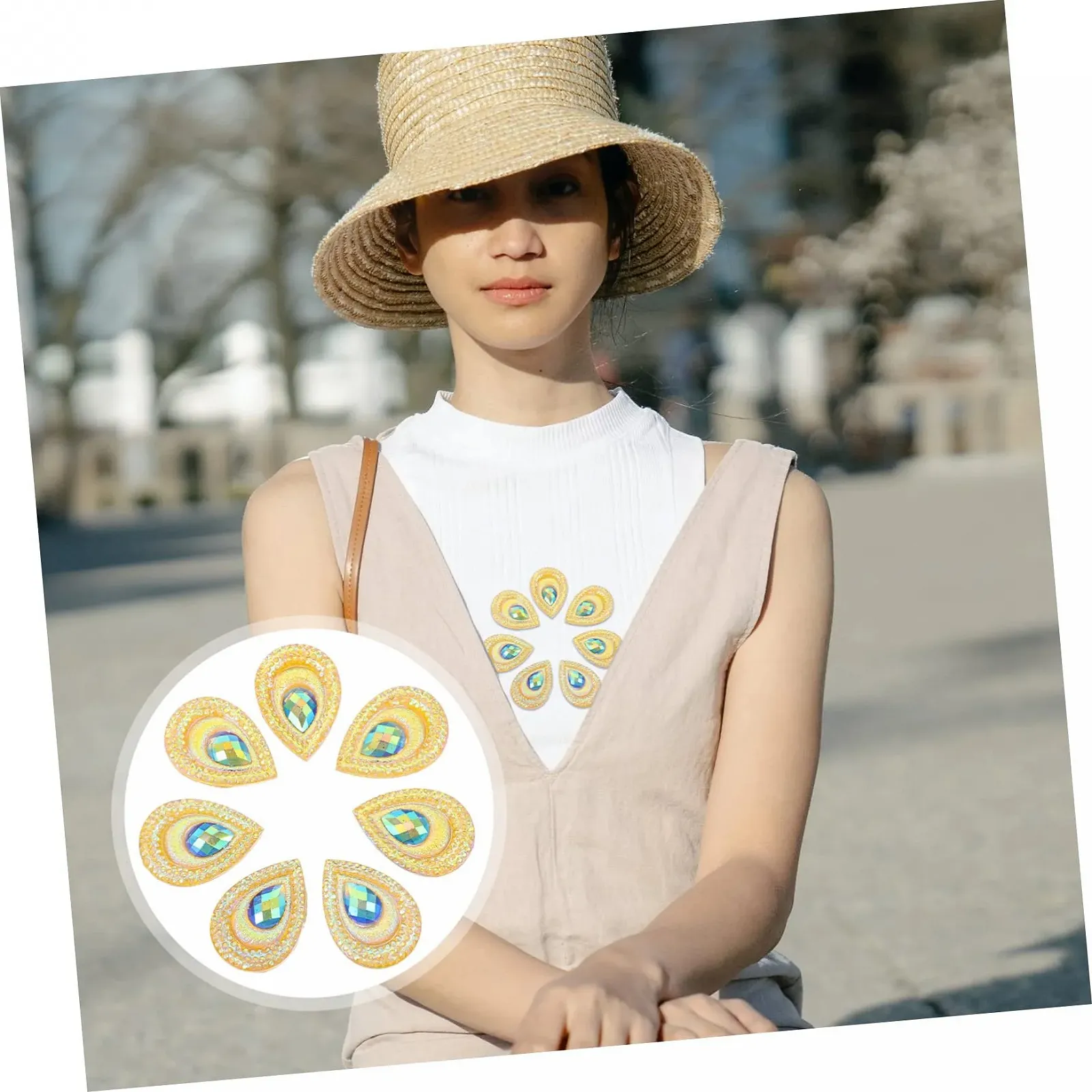 Стрази Крапля COHEALI 3 шт. для одягу, весільних прикрас, смоляного дизайну для рукоділля та скрапбукінгу, фото №7