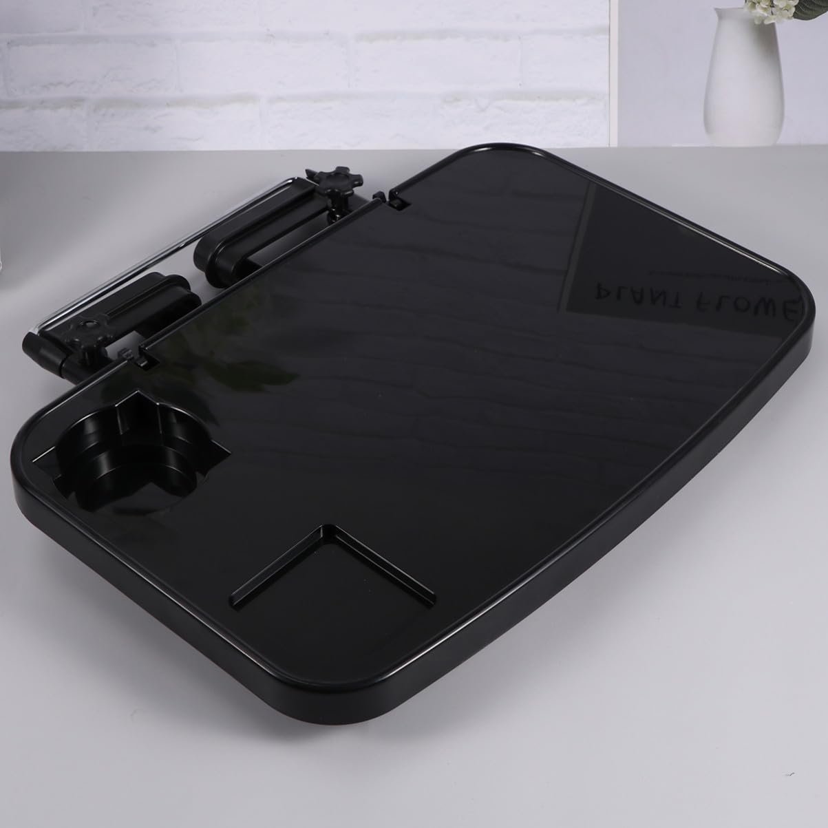 Автомобильный столик-поднос для ноутбука, складной, с подставкой для напитков. Подходит для автомобильных сидений, изготовлен из высококачественного материала, фото №4