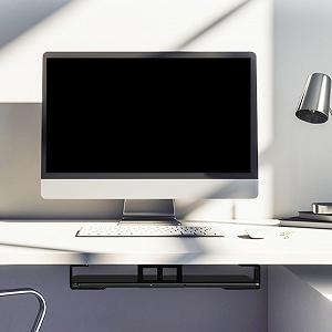 Держатель для ноутбука - Металлический кронштейн под стол для тонкого ноутбука, компактная подставка для ноутбука для игровой консоли, модемной клавиатуры, Smart TV Box, прочный synthetic.ua - Фото 1