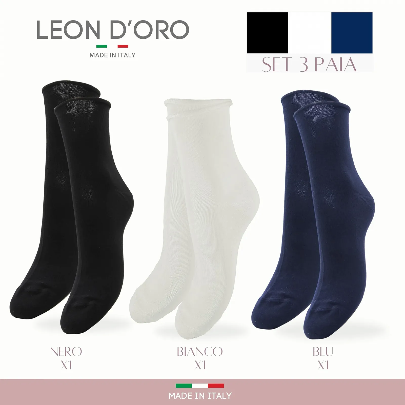 Женские носки LEON D'ORO Хлопковые Без резинки 6 пар Носки Модные узорные носки Женские короткие носки, фото №3